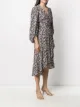GANNI floral-print wrap dress