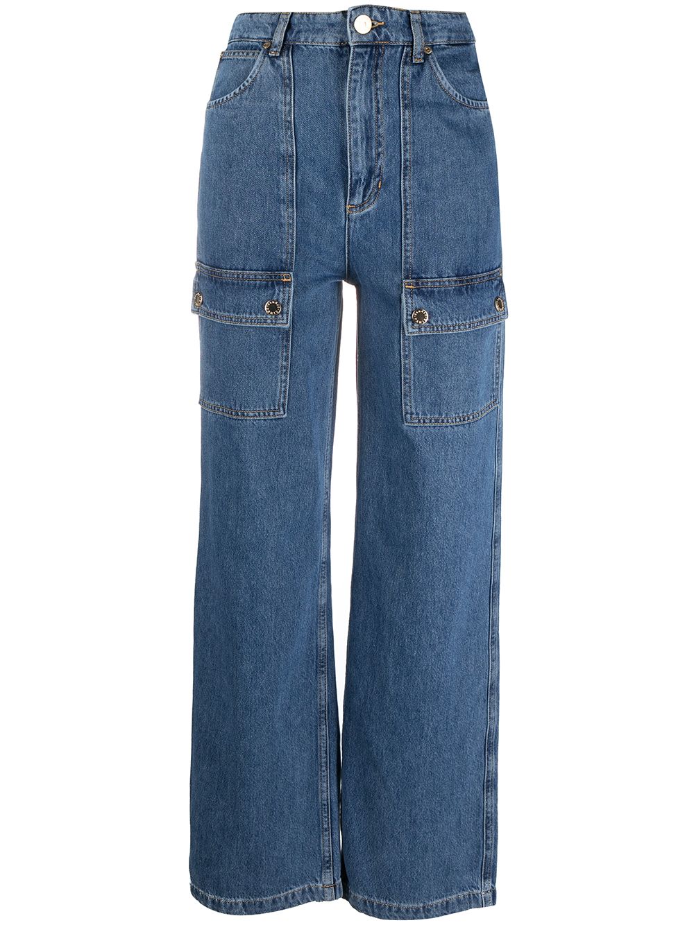 SANDRO Jeans MID-WASH WIDE-LEG JEANS