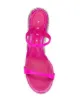 AREA fringe trim sandals