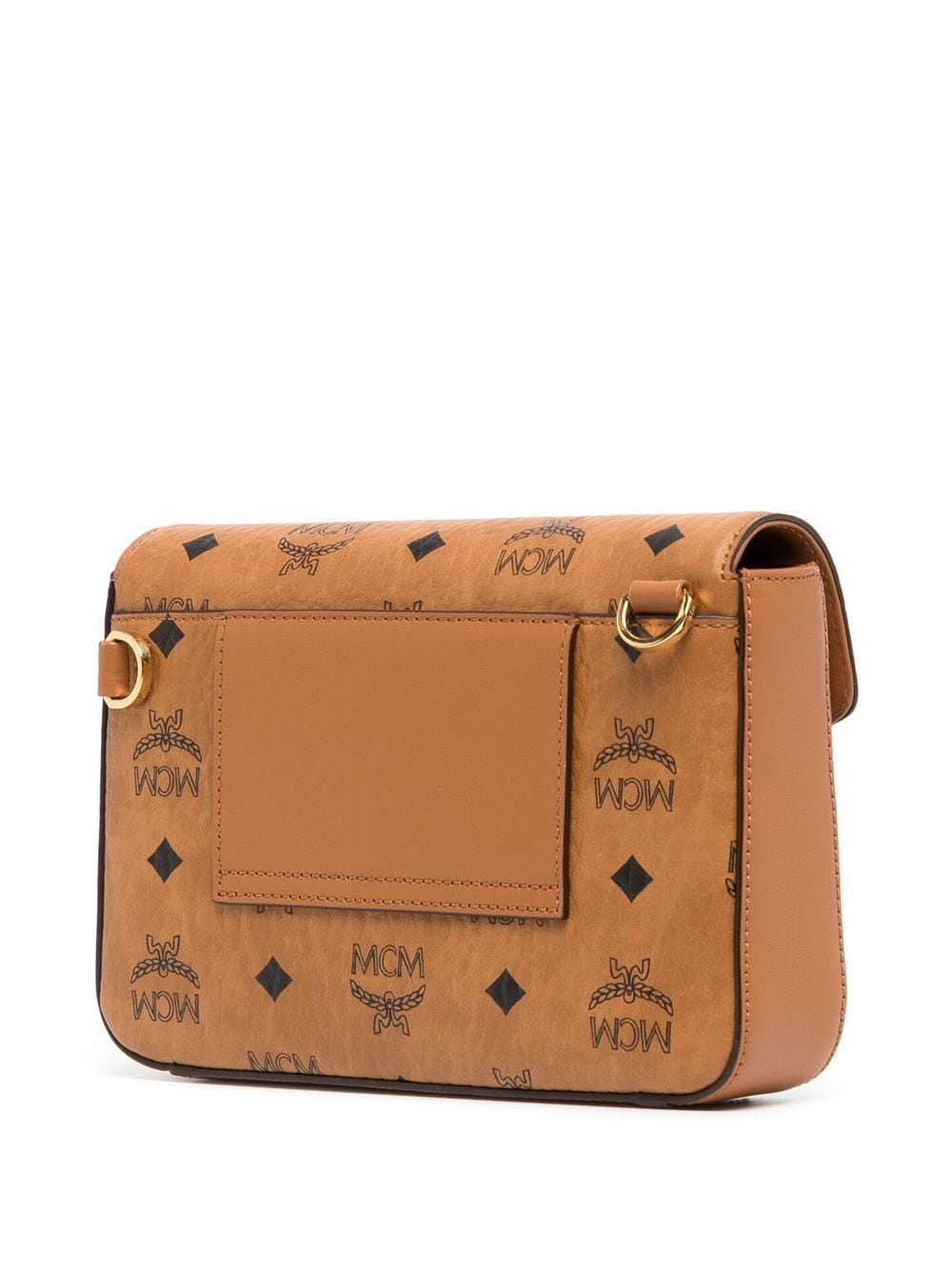 Shop Mcm Visetos-print Messenger Bag In Brown