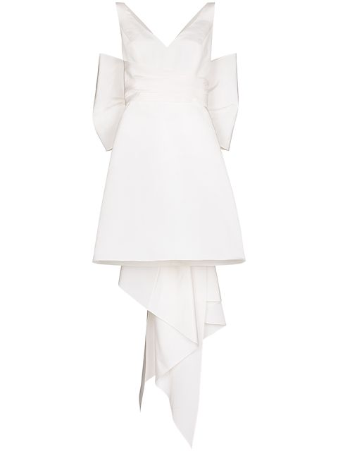 Carolina Herrera oversize-bow silk mini dress