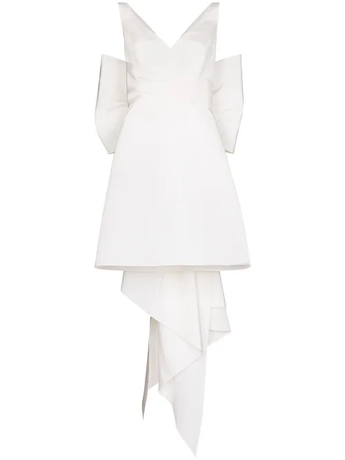Robe courte à nœud oversize - Carolina Herrera - Modalova