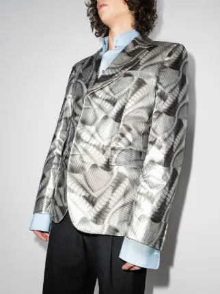 abstract printed blazer jacket展示图