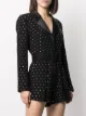 Self-Portrait Diamante playsuit