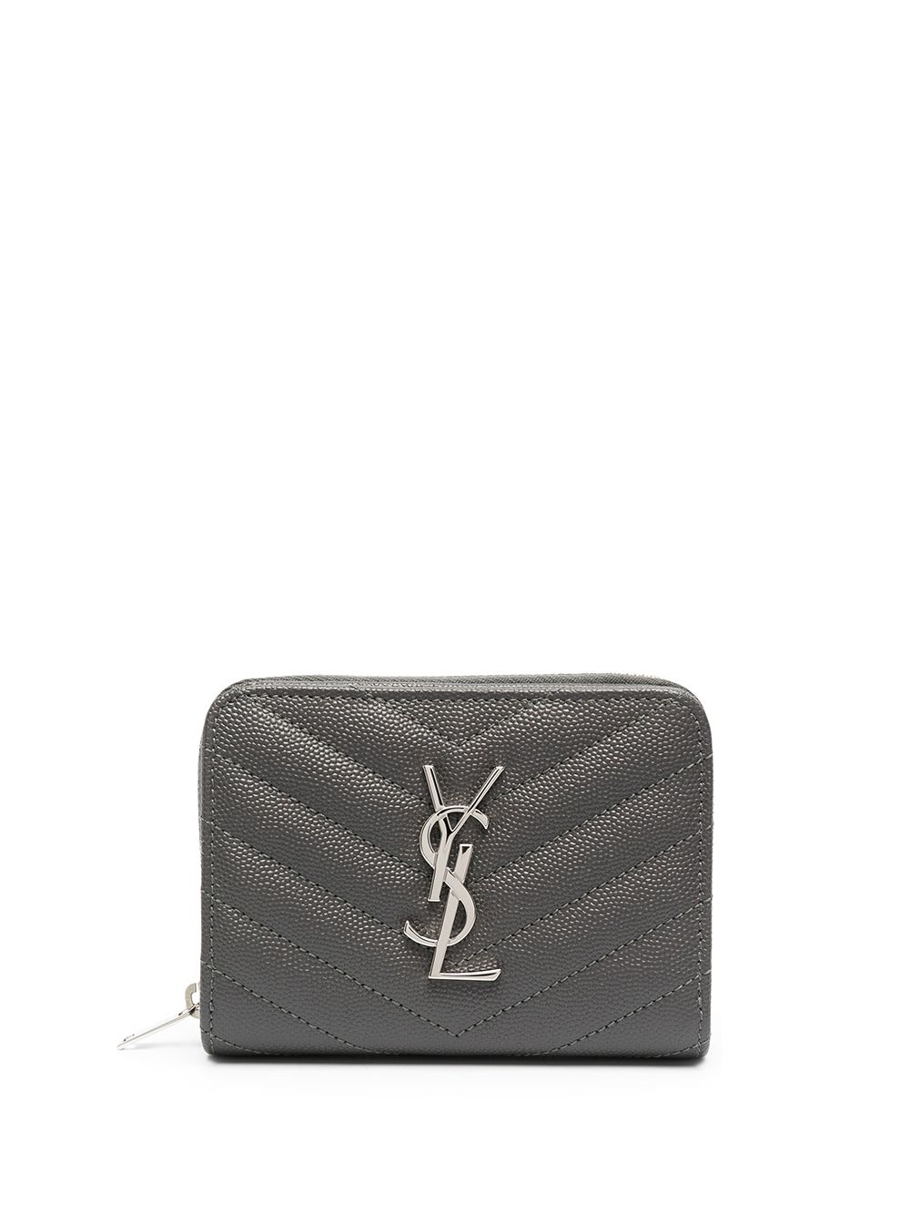 фото Saint laurent кошелек с круговой молнией и декором monogram