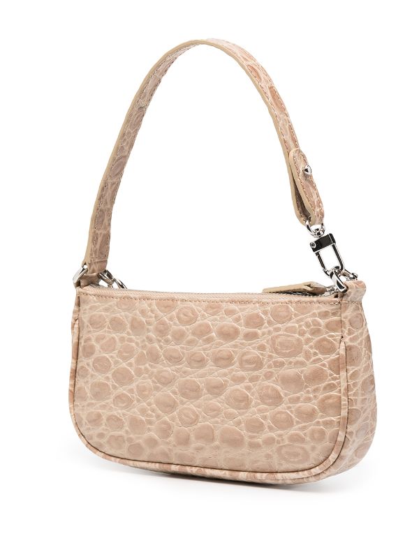 BY FAR Mini Rachel crocodile-effect Shoulder Bag - Farfetch