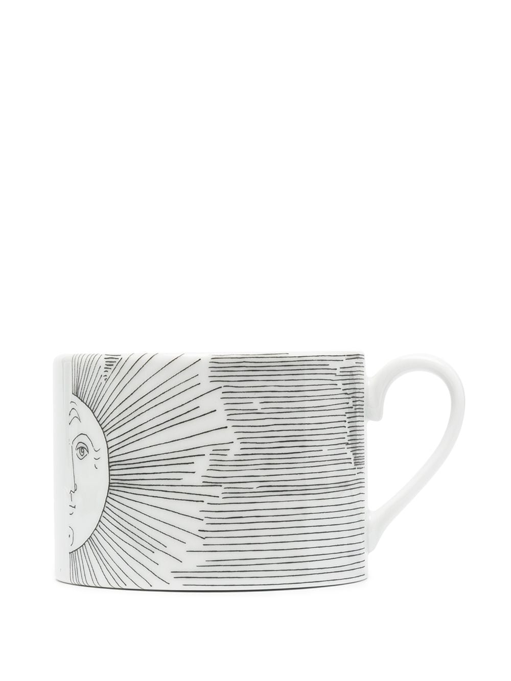 Shop Fornasetti Solitario Cup And Plate Set In White