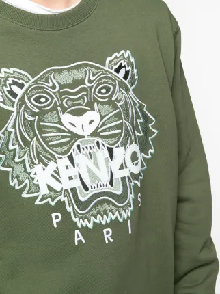 Tiger motif crew neck sweatshirt展示图