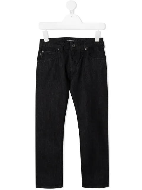 Emporio Armani Kids Calça jeans J45 de algodão