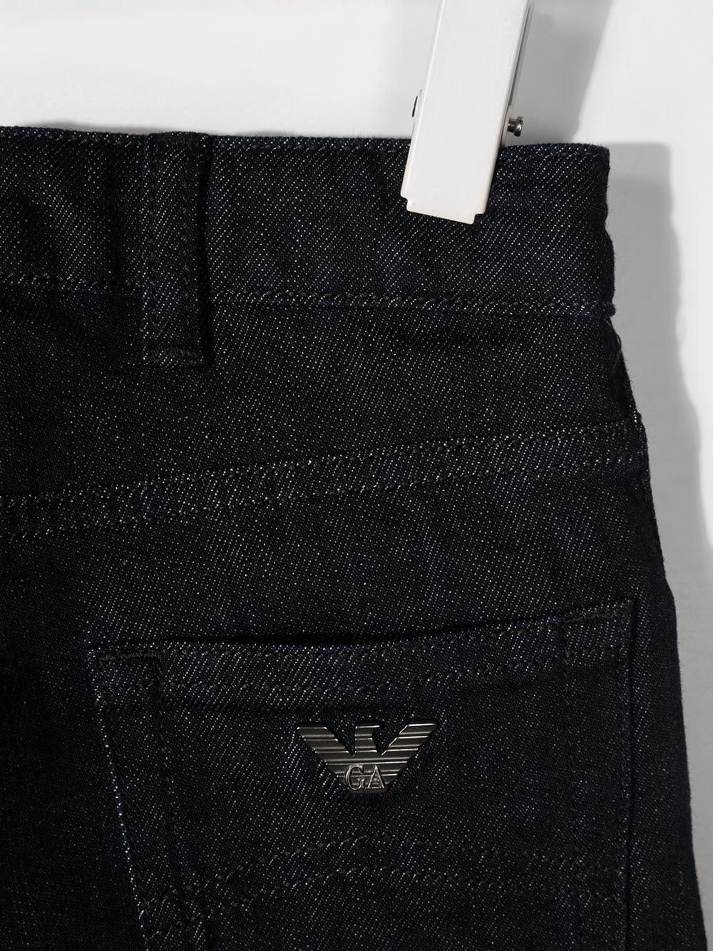 Shop Emporio Armani J45 Brushed Cotton Jeans In Blue