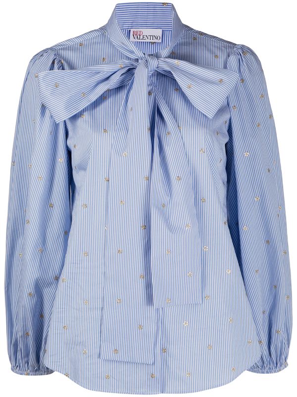 glitter striped button up blouse