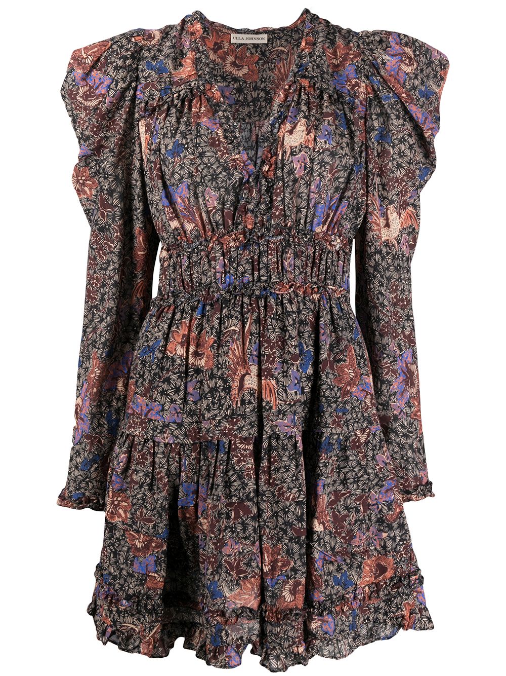 Ulla Johnson Floral Print Ruffle Dress - Farfetch