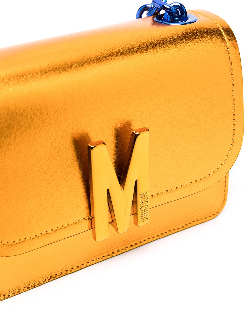 фото Moschino сумка-тоут с эффектом металлик и логотипом