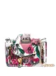 Image 1 of Moschino floral biker-jacket shoulder bag