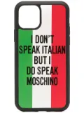 Moschino Italian flag print iPhone 11 Pro case - Black