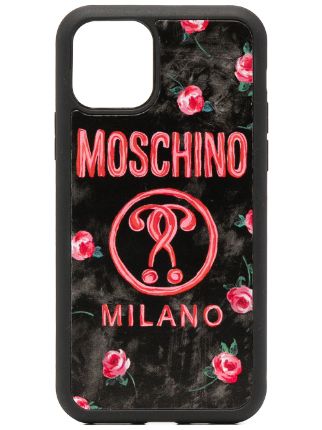 Moschino Floral Logo Print iPhone 11 Pro Case - Farfetch