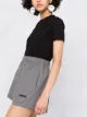 Prada logo plaque high-waisted shorts
