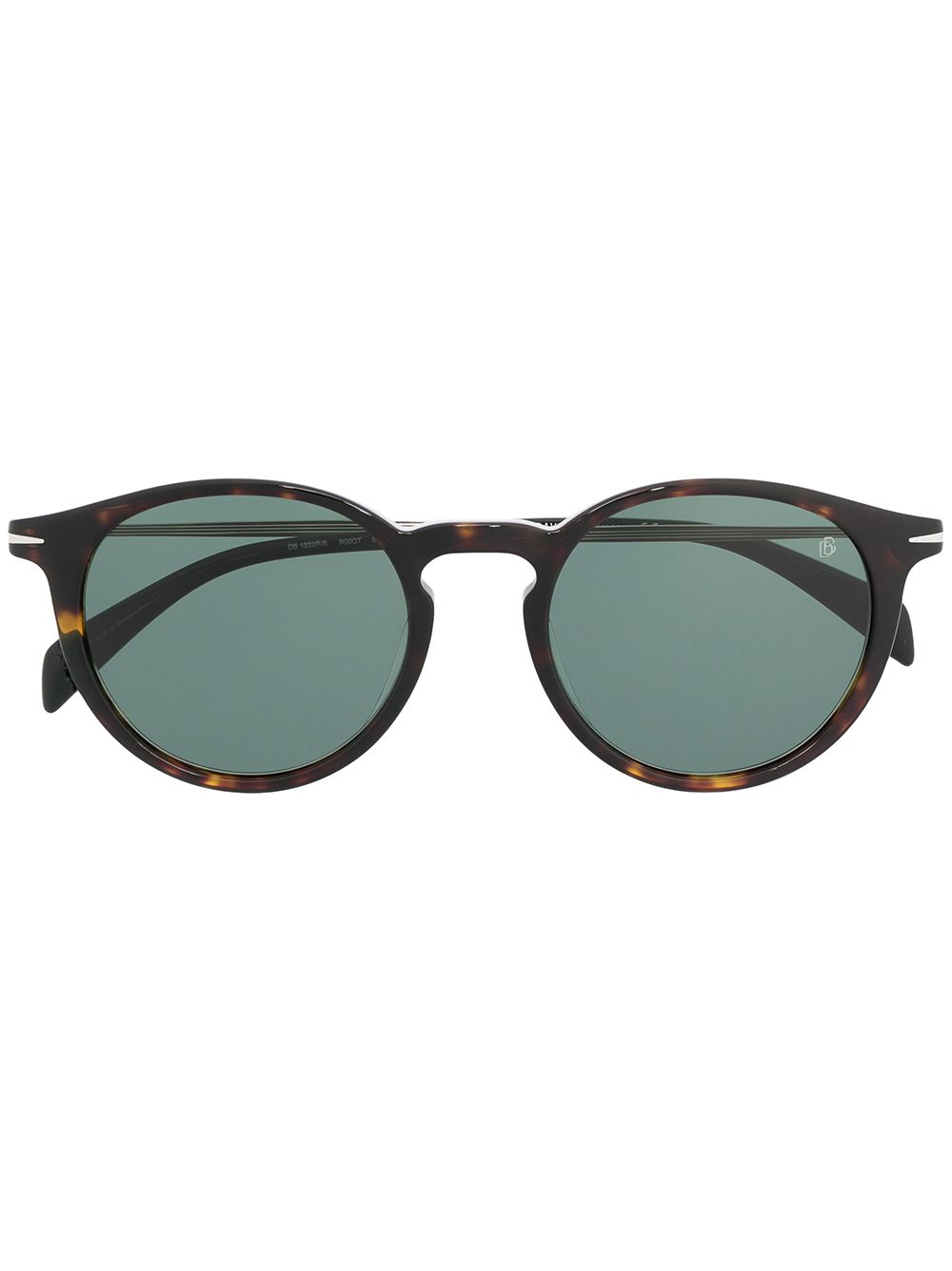 Eyewear By David Beckham Tortoiseshell Round-frame Sunglasses In Black