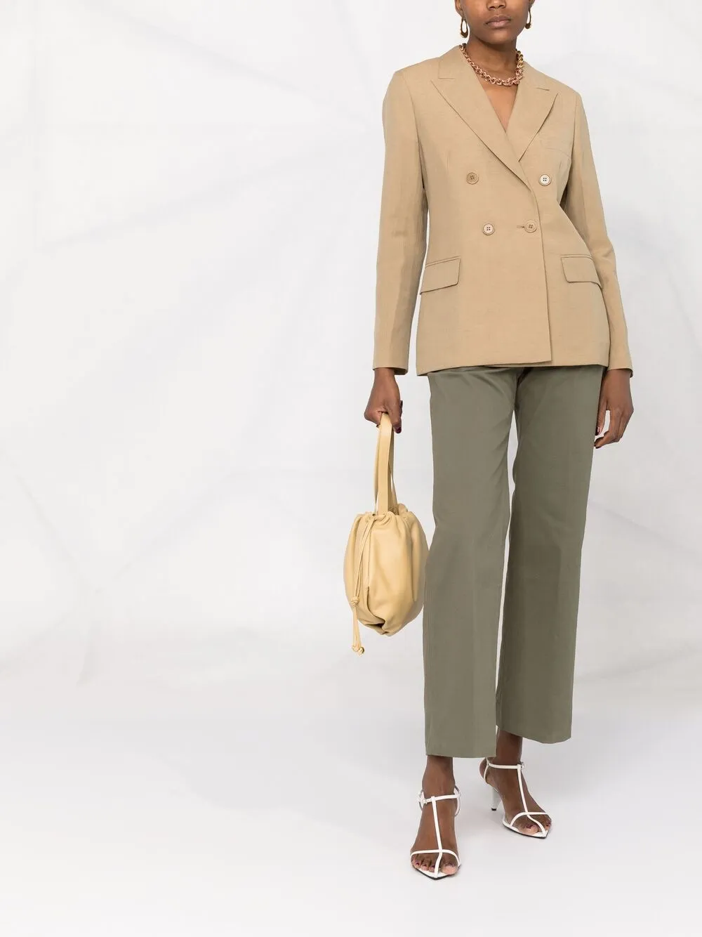 ASPESI Blazer met dubbele rij knopen - Beige