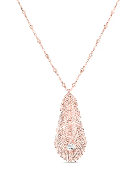 Boucheron collar Plume de Paon en oro rosa de 18kt con diamantes