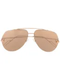 Cartier Eyewear pilot-frame mirrored sunglasses - Gold