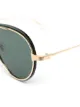 Cartier Eyewear leather-trim aviator sunglasses