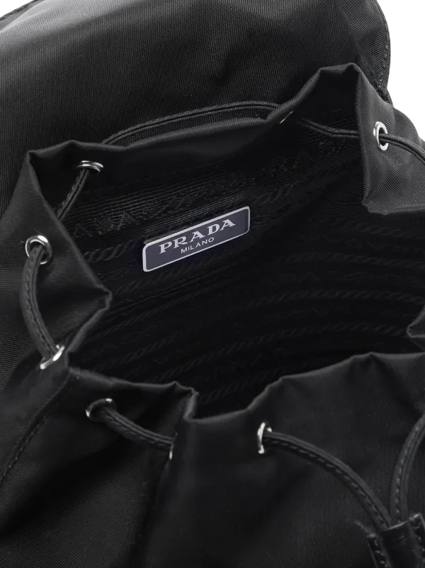 prada mini logo plaque backpack