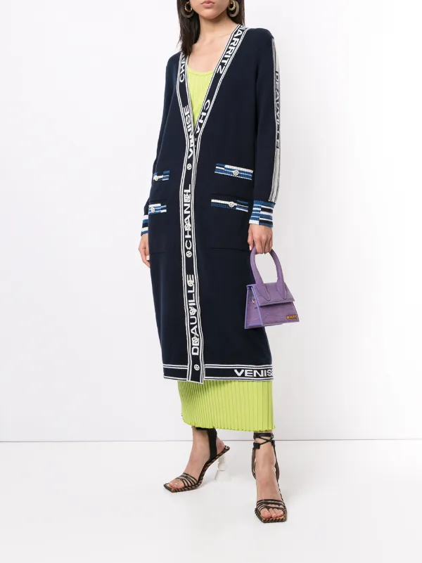 chanel long cardigan
