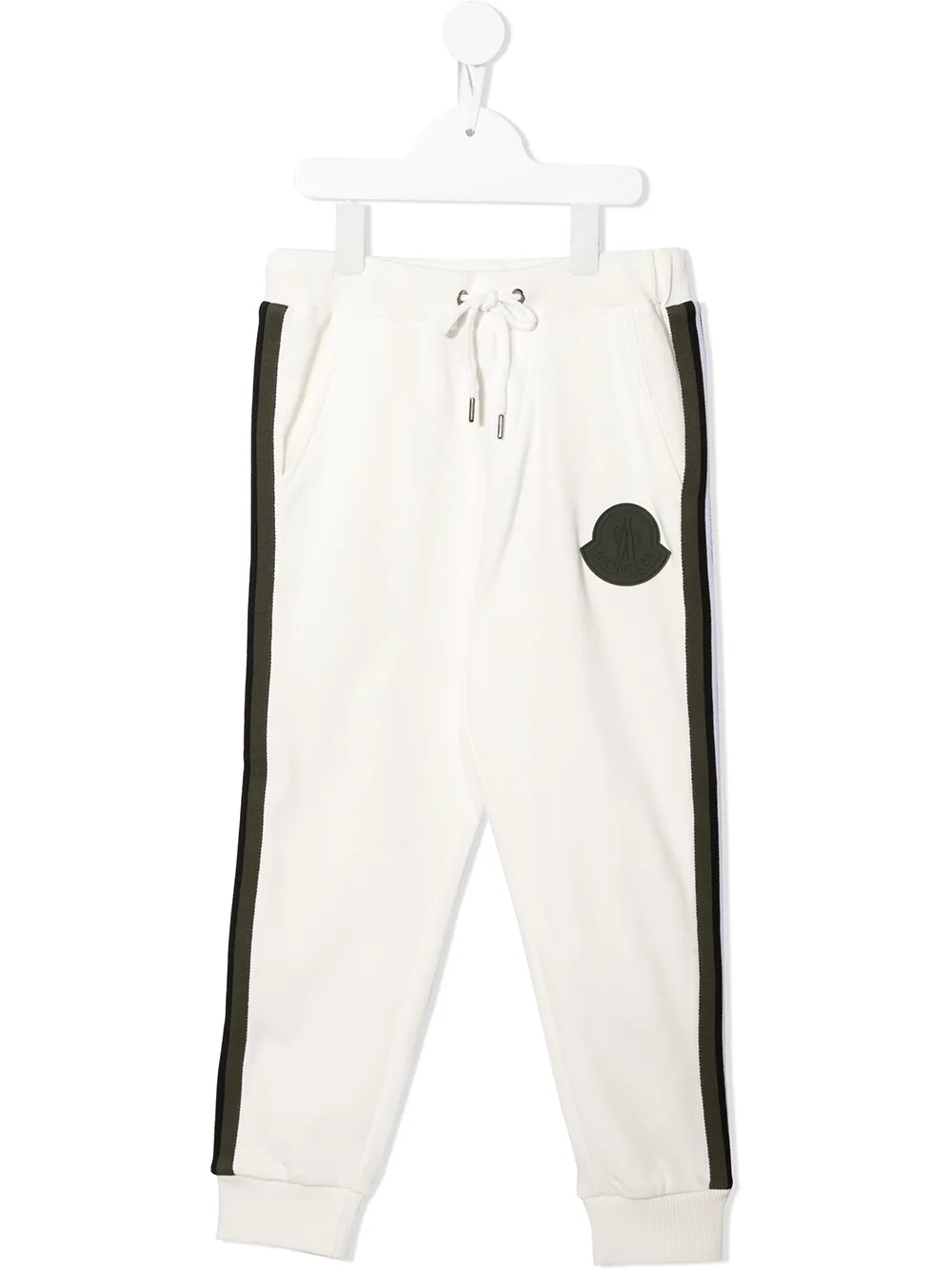 

Moncler Enfant panelled cotton joggers - White