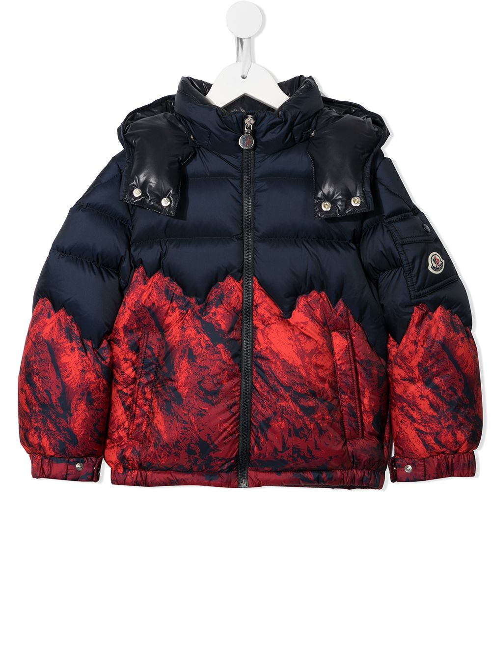 фото Moncler kids пальто vento с принтом