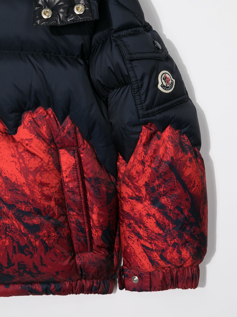 фото Moncler kids пальто vento с принтом