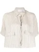Image 1 of Fabiana Filippi pinstriped shirt jacket