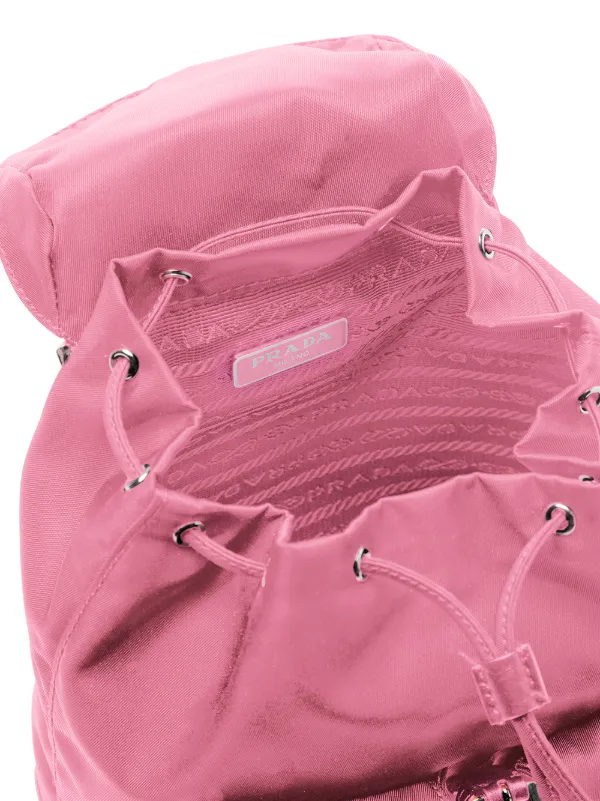 prada mini logo plaque backpack