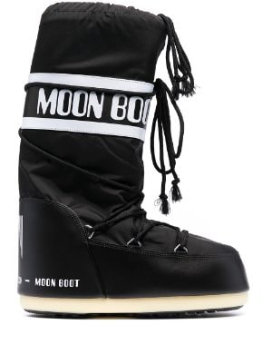 Black Icon Glitter snow boots - unisex - MOON BOOT 