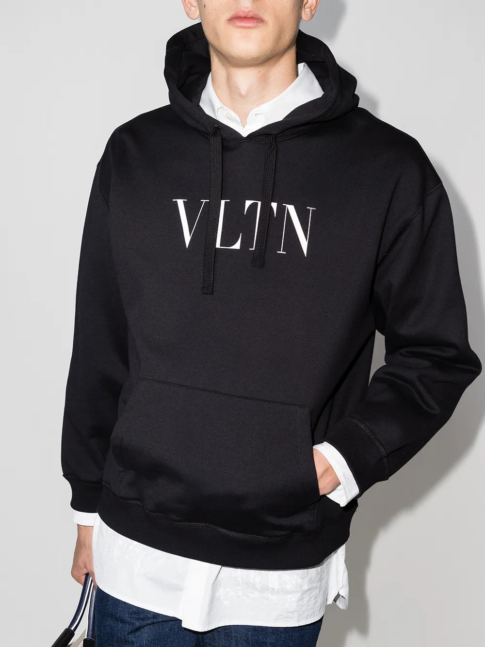 ネイビー22AW Valentino ヴァレンティノ VLTN パーカー ネイビー L