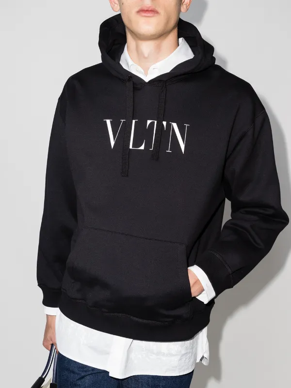 Valentino Logo Print Hoodie Farfetch