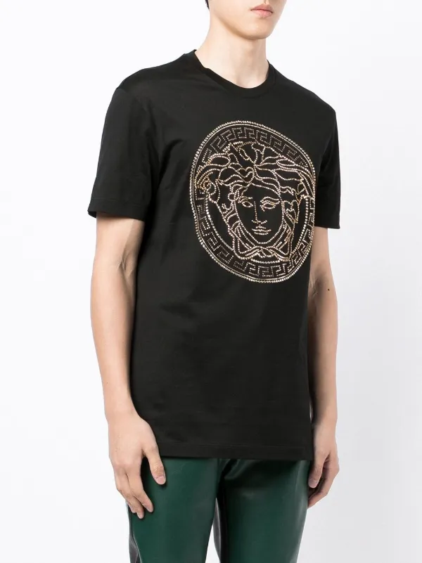 Versace Mens Printed Geometric T-shirt Size M. Slim Fit Medusa