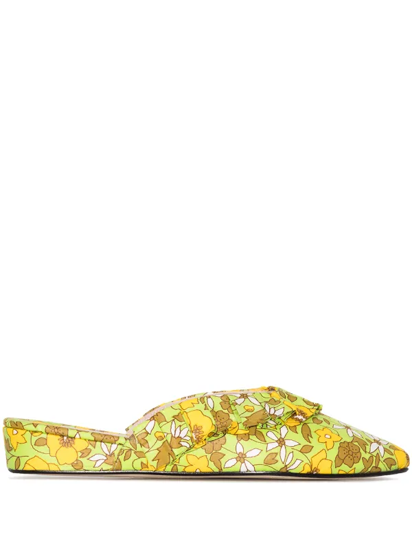 gucci floral slippers
