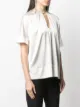 Fabiana Filippi chainmail-detail U-neck blouse
