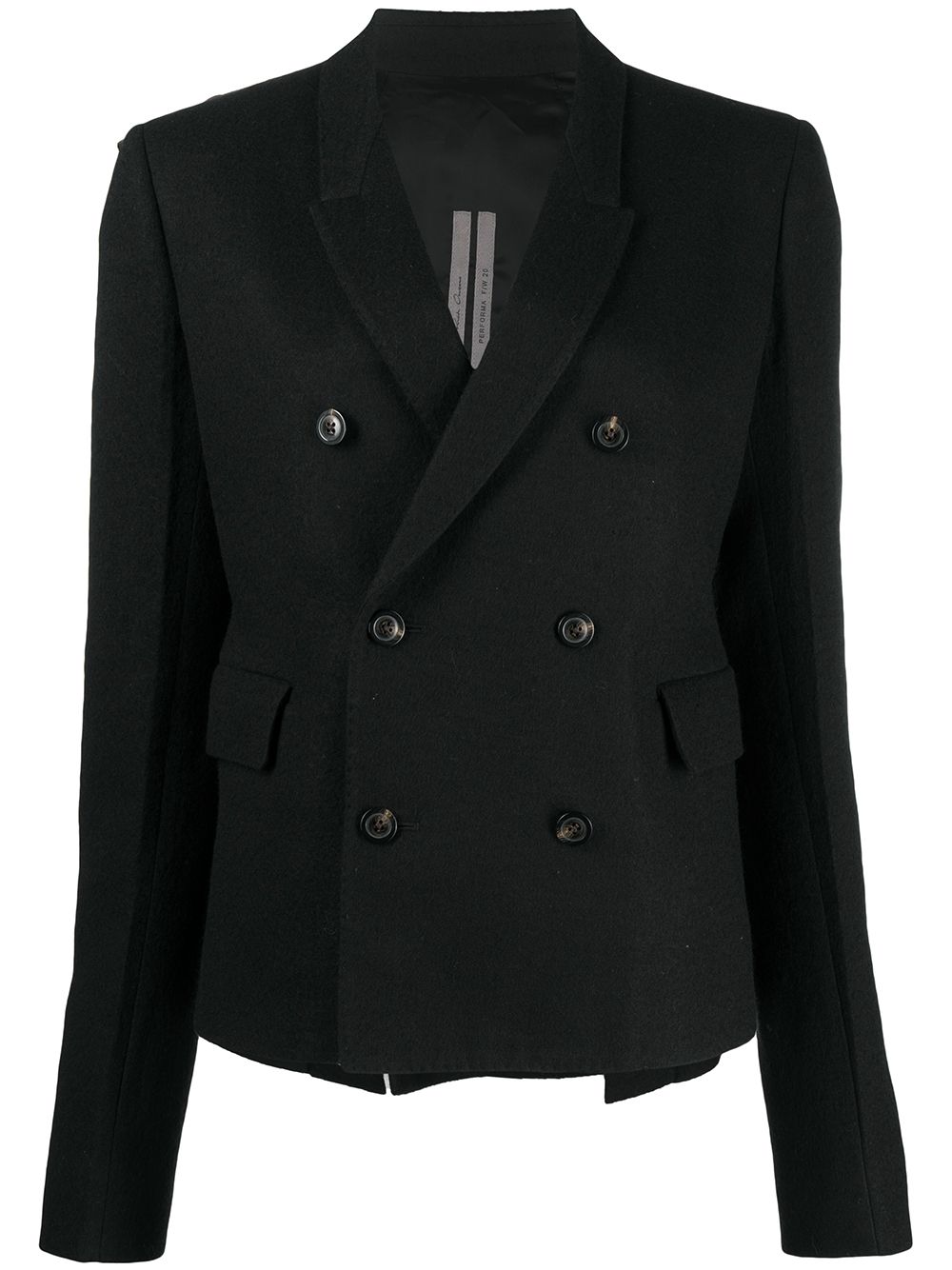 Rick Owens Double-breasted Blazer Jacket In Black | ModeSens