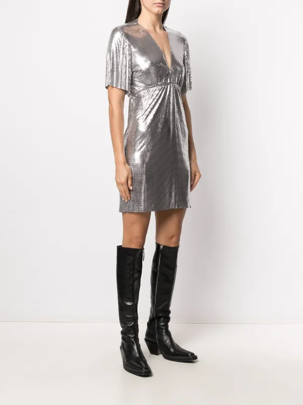Shop Paco Rabanne sequin-embellished 