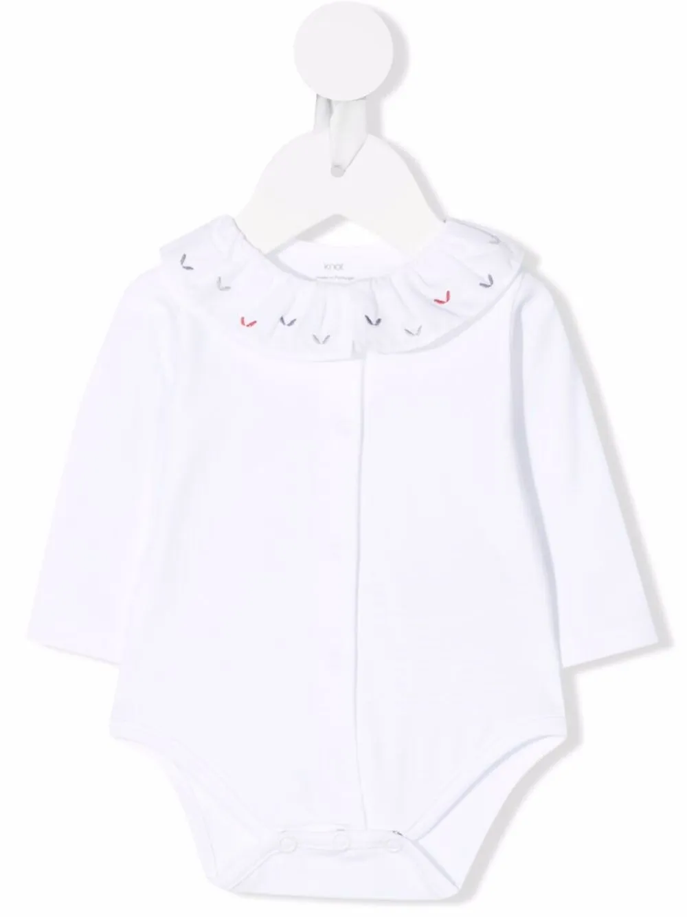 

Knot mameluco con bordado floral - Blanco