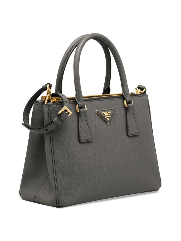 Prada Large Galleria Saffiano Leather Bag - Slate Gray