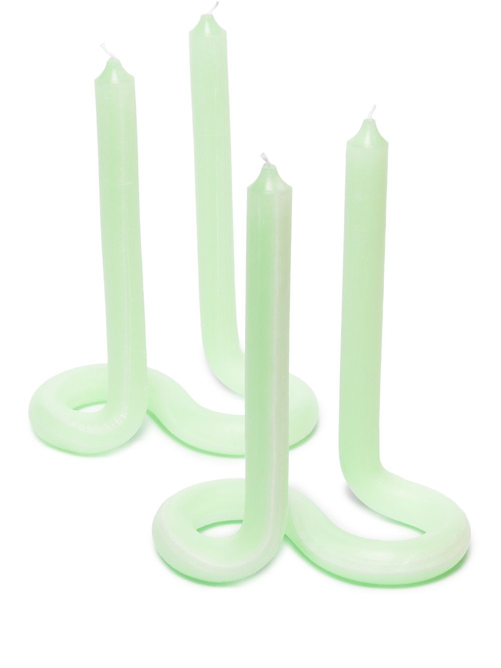 

Lex Pott set of 2 Twist Fluo candle set - Green