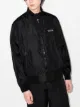 Image 2 of Valentino logo-print zip-up bomber jacket