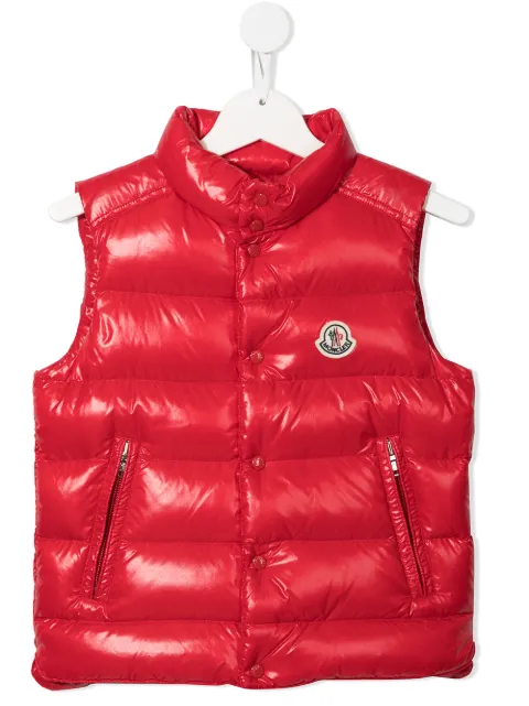 Moncler Enfant gilet matelassé à patch logo