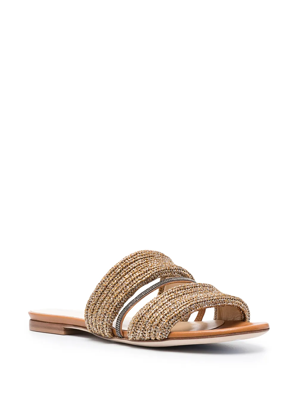 Fabiana Filippi Sandalen met lurex bandje Goud