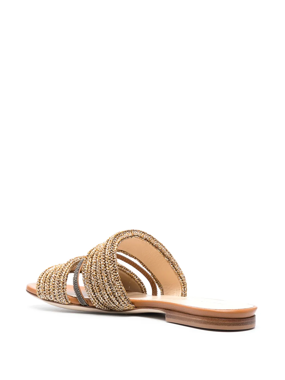 Fabiana Filippi Sandalen met lurex bandje Goud
