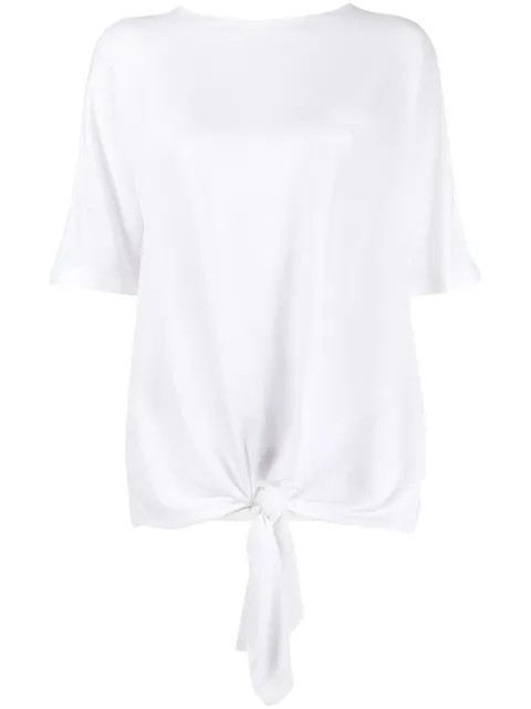 knotted short-sleeved T-shirt