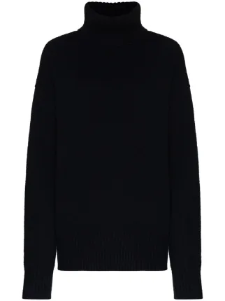 oversized cashmere roll neck jumper